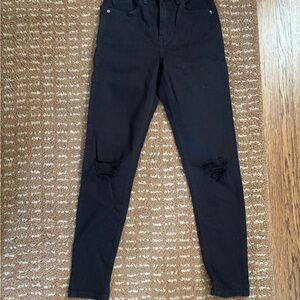 Topshop Black Ripped Skinny Jeans